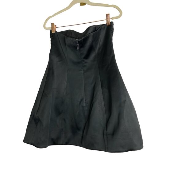 Helsa Mini Dress Heavy Satin Strapless Statement Party Hoco Birthday Classy Sz M - Picture 8 of 11